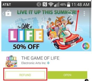 Play Store refund 2 hours later - 3