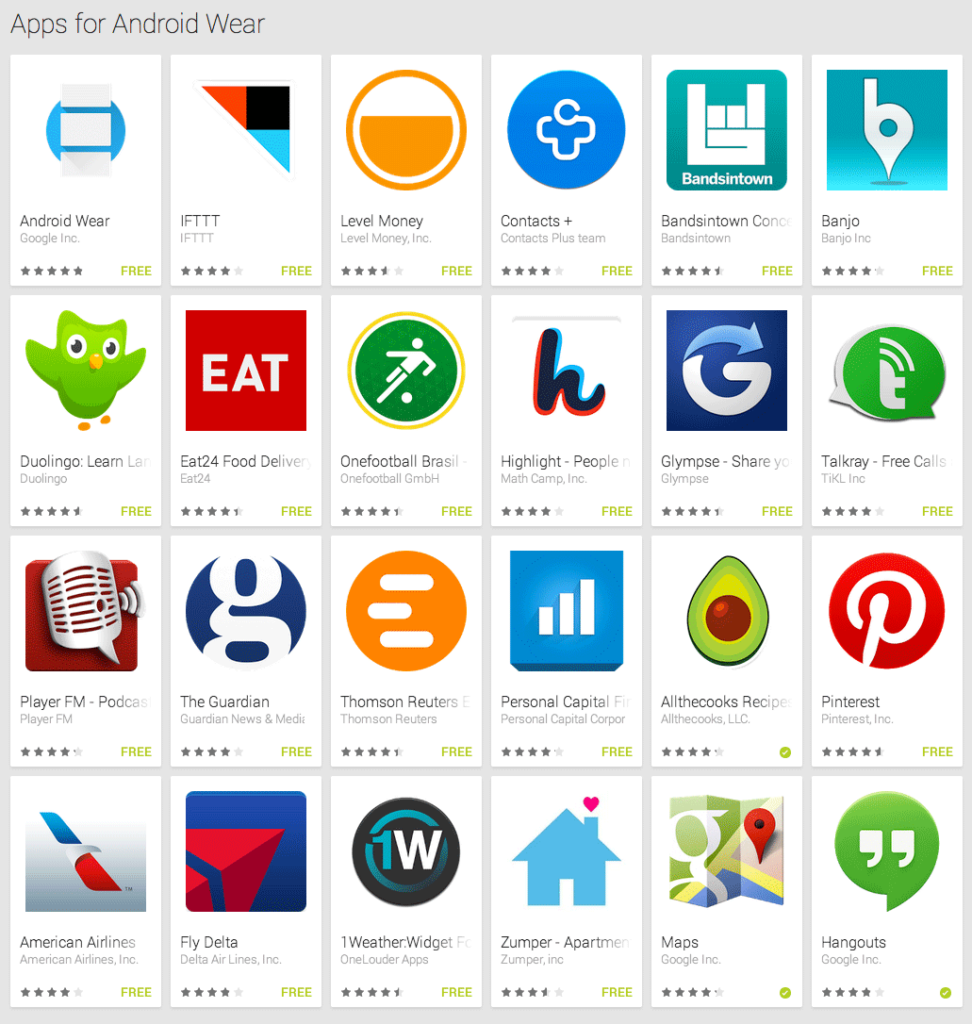 First Android Wear Apps Start to Appear in the Play Store - 2